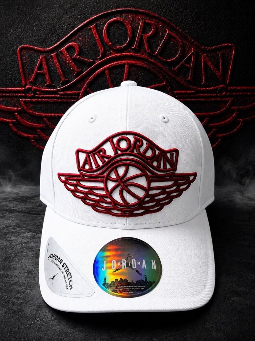 Jordan Nike Jumpman Stretch Pro Flex Fit 2011 Retro Wings Logo Large XL Hat Cap